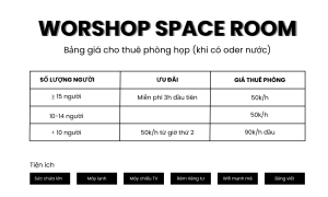 bảng giá phòng worshop space AllTime